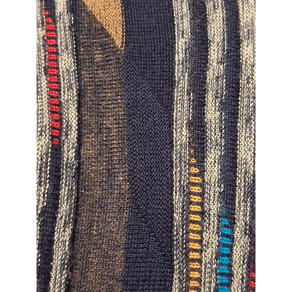 Vintage Y2k Miko Wool 3D Geometric Menx size Large Streetwear Grandpa Sweater